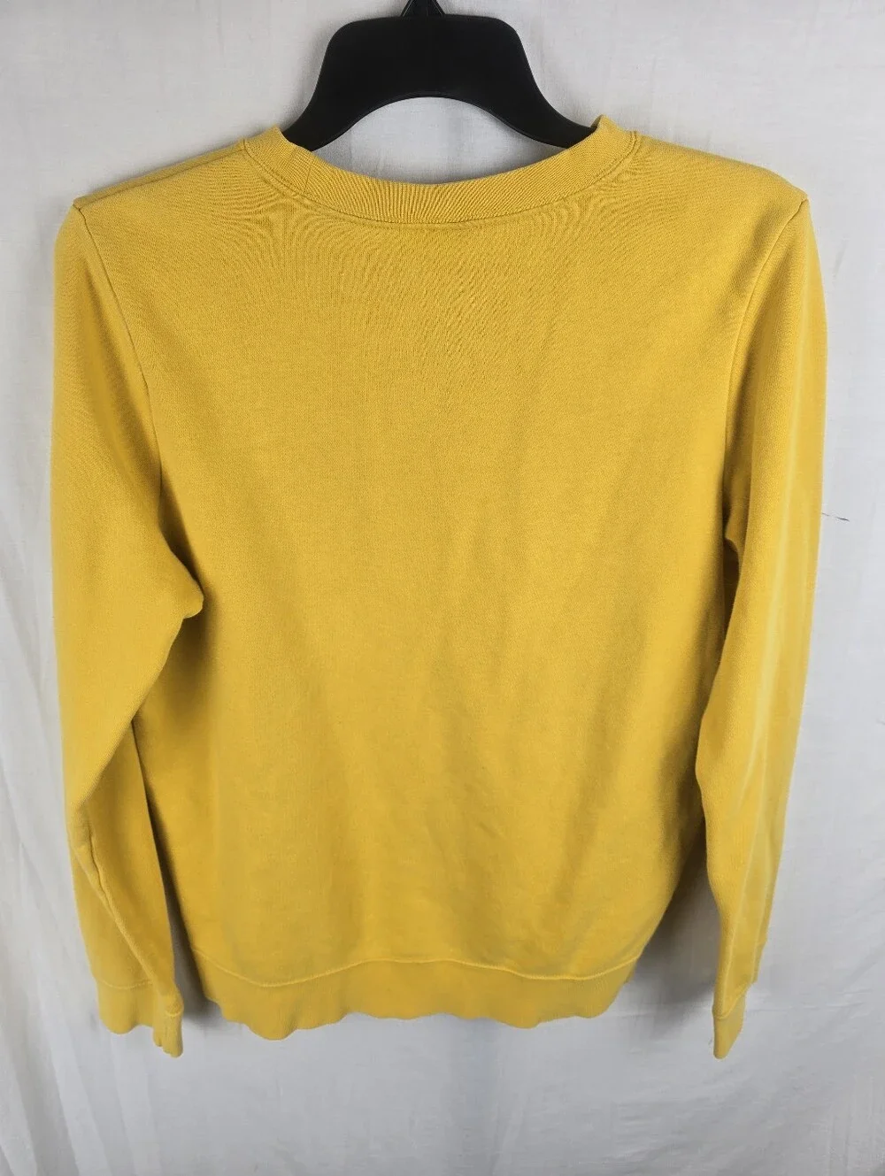 Nike Women's Mustard Yellow Cotton Blend Crewneck Long Sleeve Sweatshirt Sz S